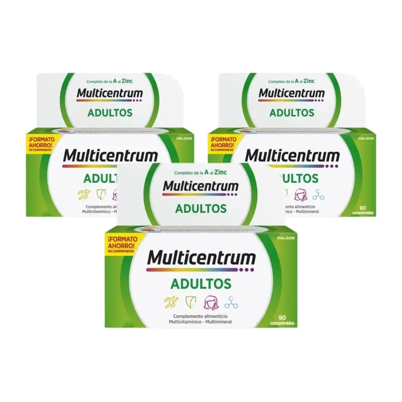 Multicentrum Multivitamin-Nahrungsergänzungsmittel für Erwachsene Packung 3 x 90 Tabletten
