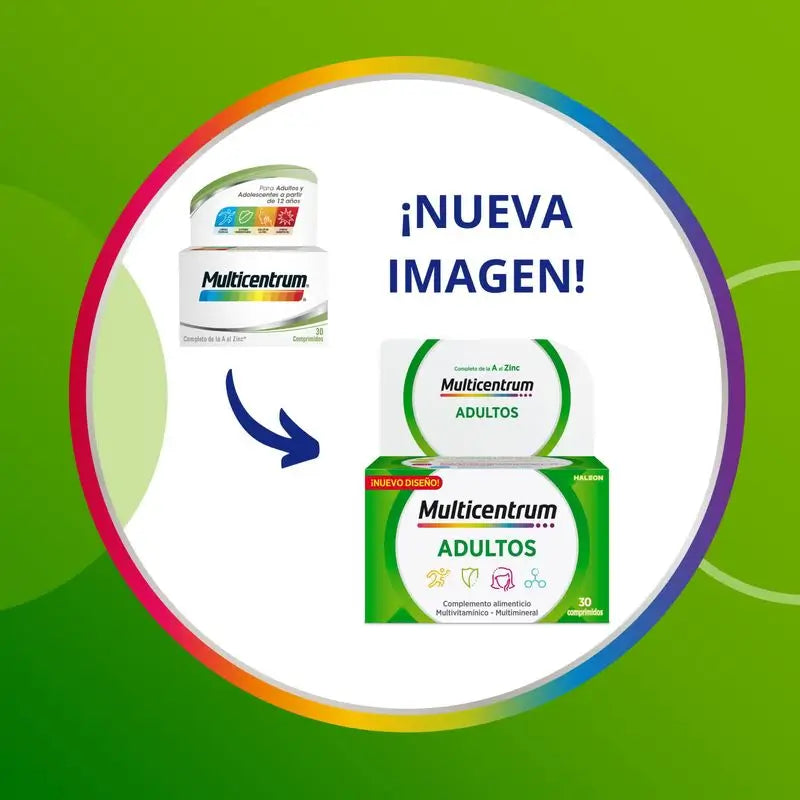 Multicentrum Multivitamin-Nahrungsergänzungsmittel für Erwachsene, 90 Tabletten