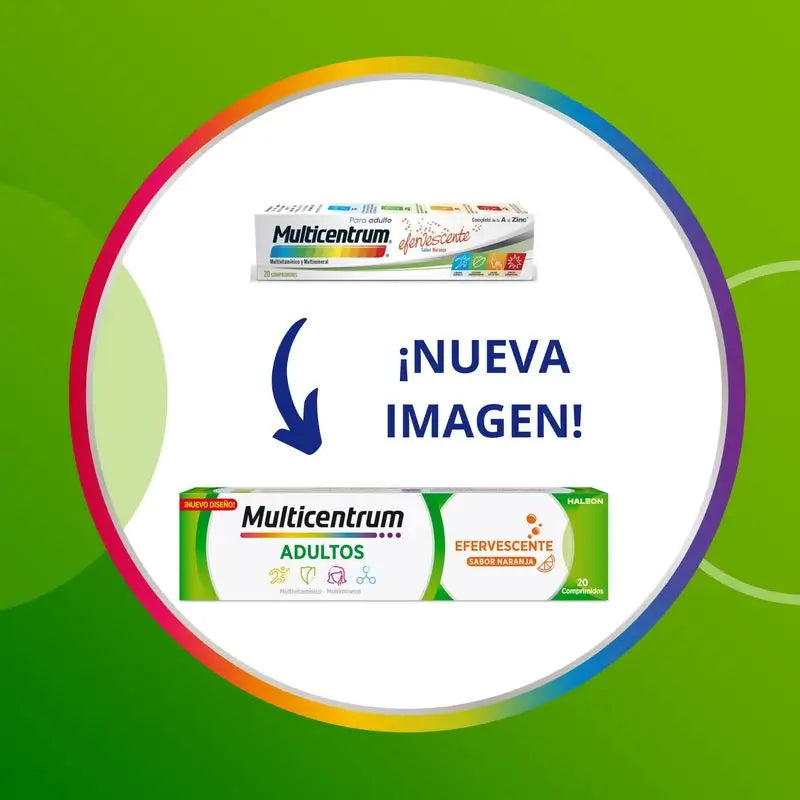 Multicentrum Brause Multivitamin-Nahrungsergänzungsmittel für Erwachsene, 20 Tabletten