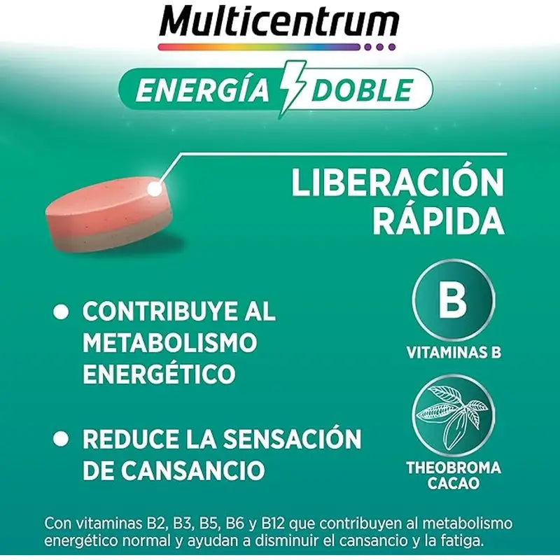 Multicentrum Energy Double Multivitamin Nahrungsergänzungsmittel, 20 Tabletten