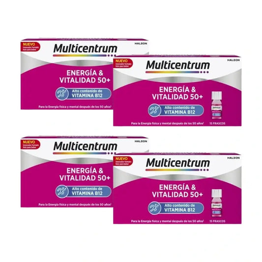Multicentrum Energie & Vitalität 50+ Nahrungsergänzung 4 x 15 Flaschen