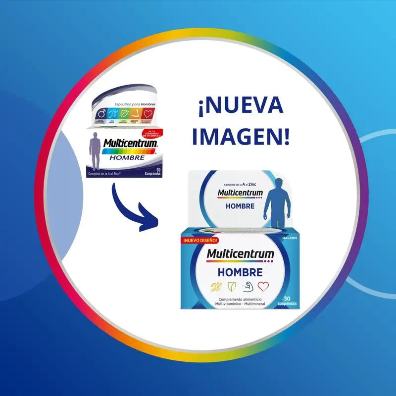 Multicentrum Multivitamin-Nahrungsergänzungsmittel für Männer, 30 Tabletten