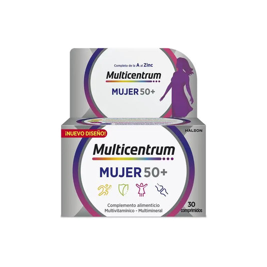 Multicentrum Women's 50+ Multivitamin-Nahrungsergänzungsmittel, 30 Tabletten