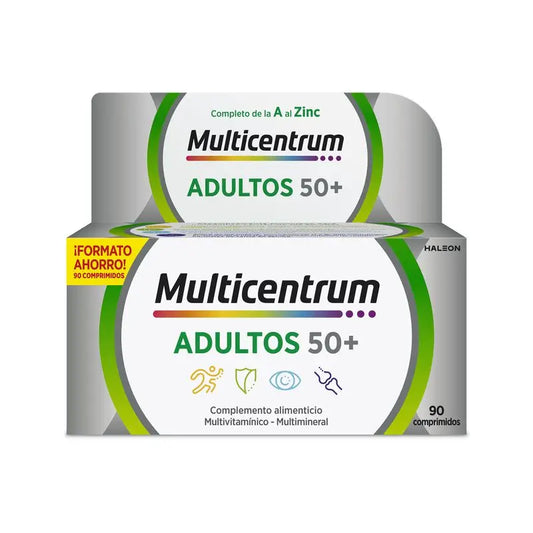 Multicentrum Erwachsene 50+ Multivitamin-Nahrungsergänzungsmittel für Erwachsene 50+, 90 Tabletten