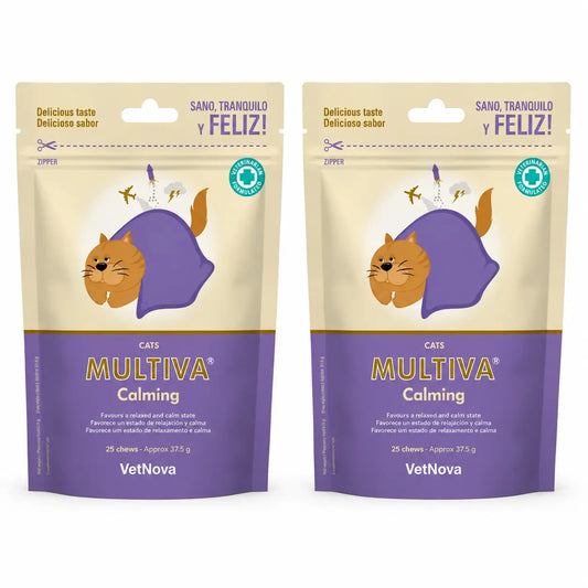 Multiva Vetnova Multiva Beruhigungsmittel für Katzen, 25 Kausnacks, Packung 2