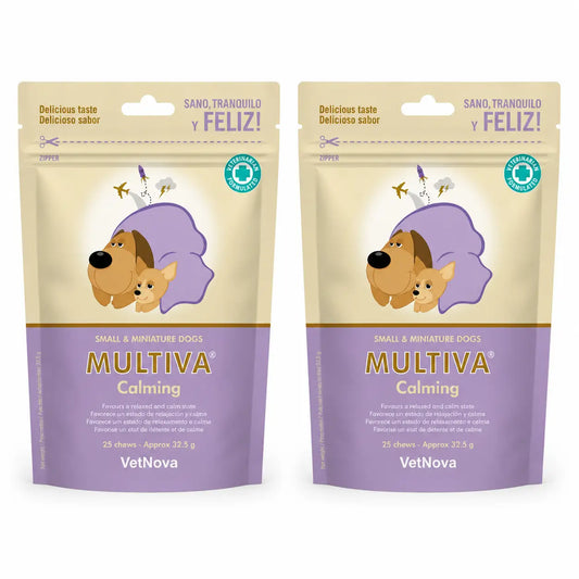 Multiva Vetnova Multiva Beruhigung Kleine & Miniaturhunde, 25 Kausnacks, Packung 2
