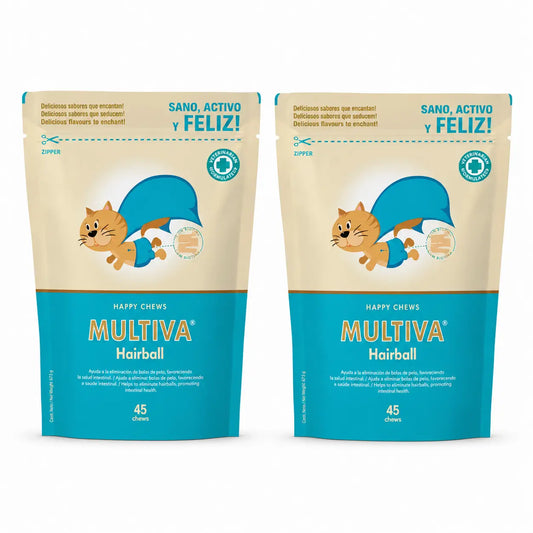 Multiva Vetnova Multiva Hairball, 45 Kausnacks, Katzensnack, Packung 2