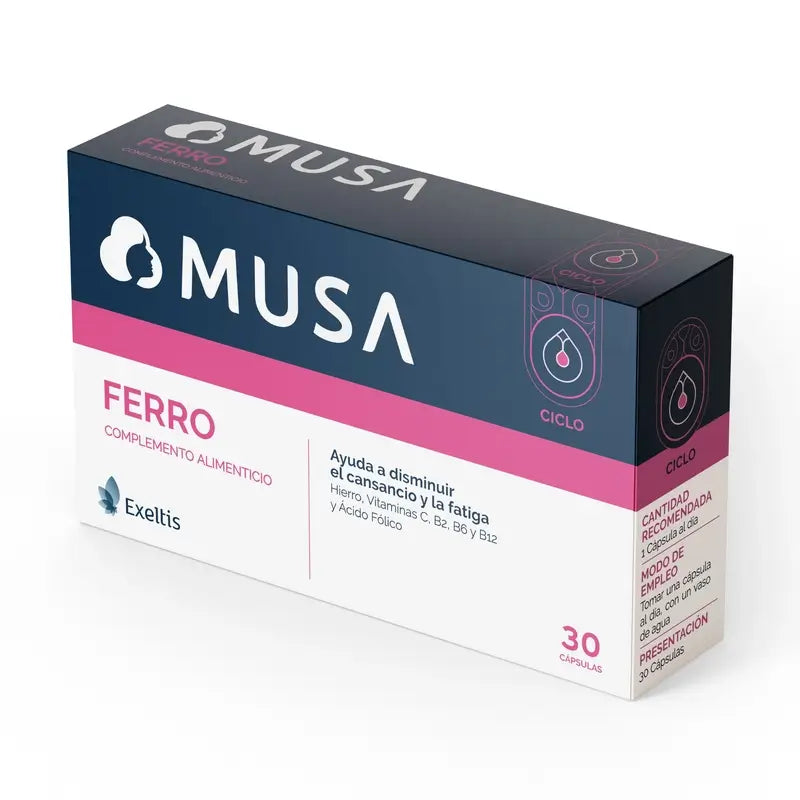 Musa Duplo Ferro Eisen Nahrungsergänzungsmittel, 2 x 30 Kapseln