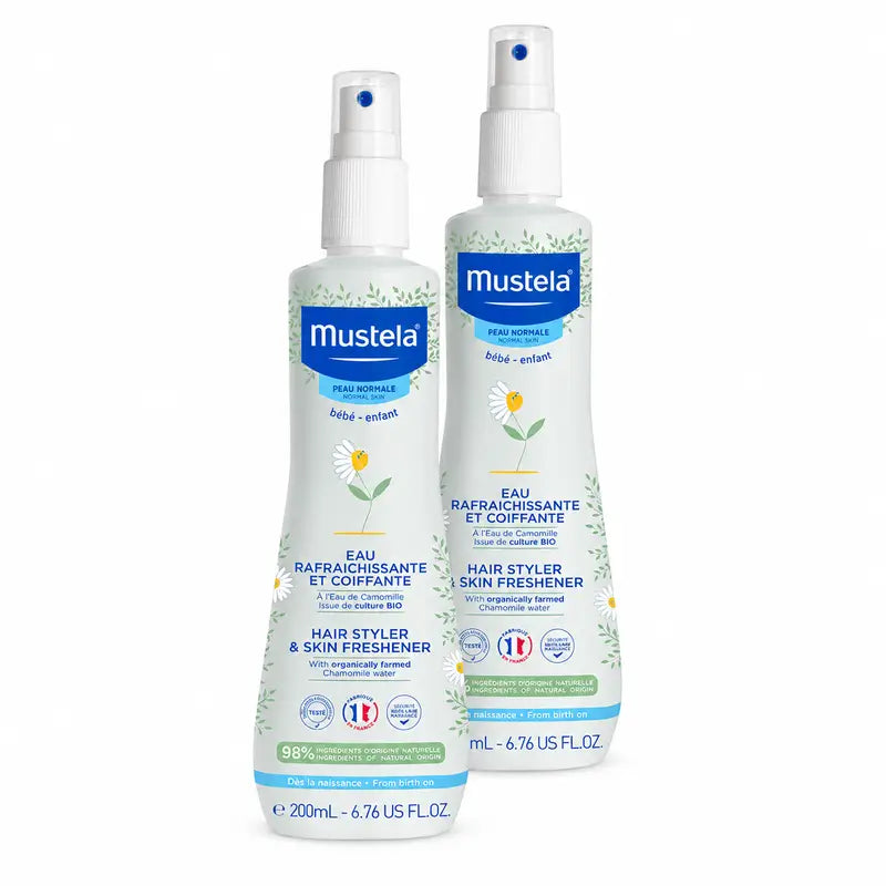 Mustela Erfrischendes Stylingwasser, Packung 2 x 200 ml