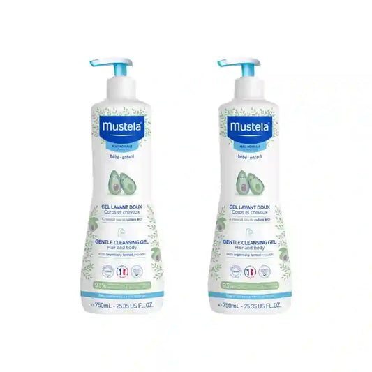 Mustela Sanftes Badegel mit Avocado Bio, 2X750 Ml