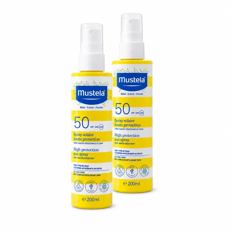 Mustela Very High Protection Sonnenschutzmilch SPF 50, Packung 2 x 200 ml