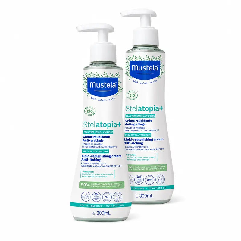 Mustela Stelatopia + Entspannungscreme, Packung 2 x 300Ml