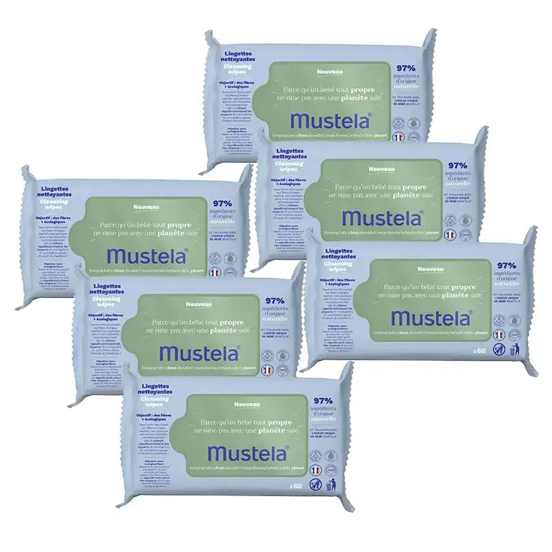 Mustela Reinigungstücher mit Avocado Bio , 6 x 60 Stück