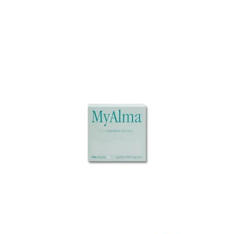 Myalma 100% Bio-Baumwolle Pads Regular , 12 Einheiten