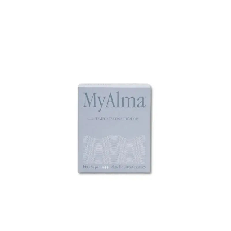 Myalma 100% Bio-Baumwolltampons mit Mini-Applikator, 14 Stück