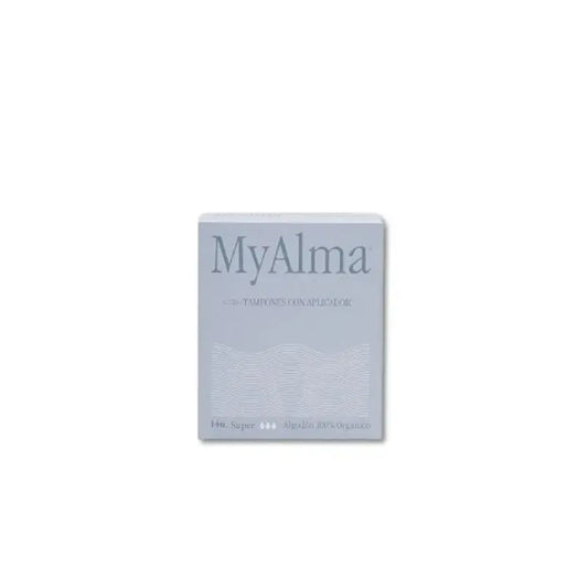 Myalma 100% Bio-Baumwolltampons mit Mini-Applikator, 14 Stück
