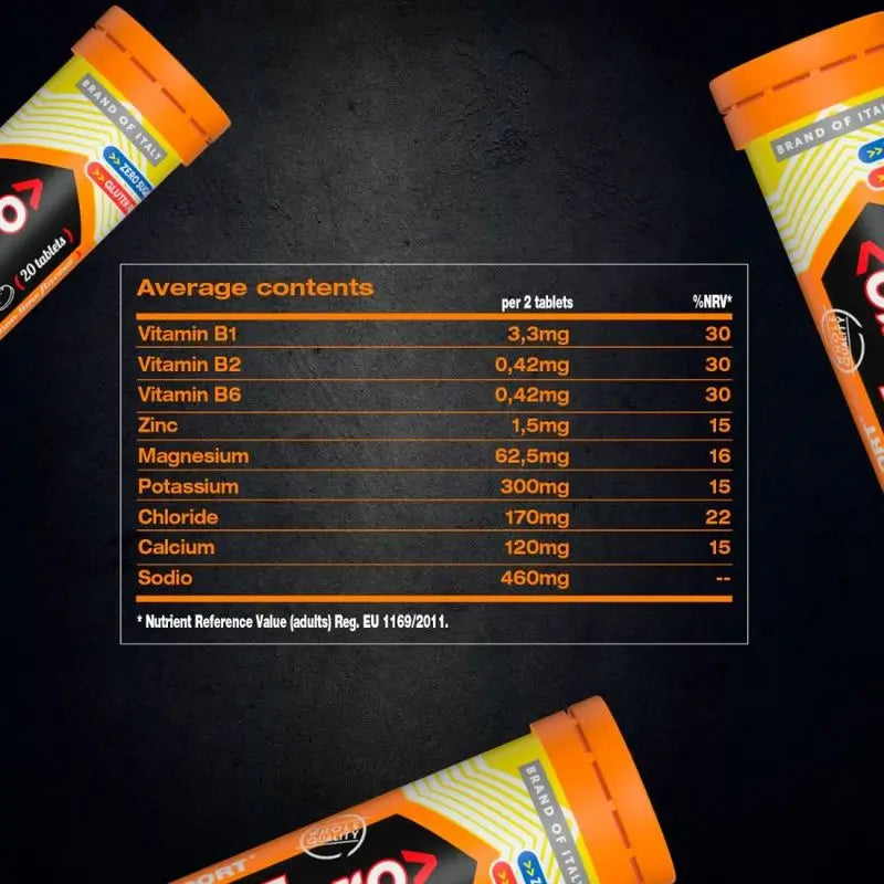 Benannte Sport Vitamine & Mineralien Isonam Energy Zero Lemon, 1 Schachtel mit 18 Röhren x 20 cpr