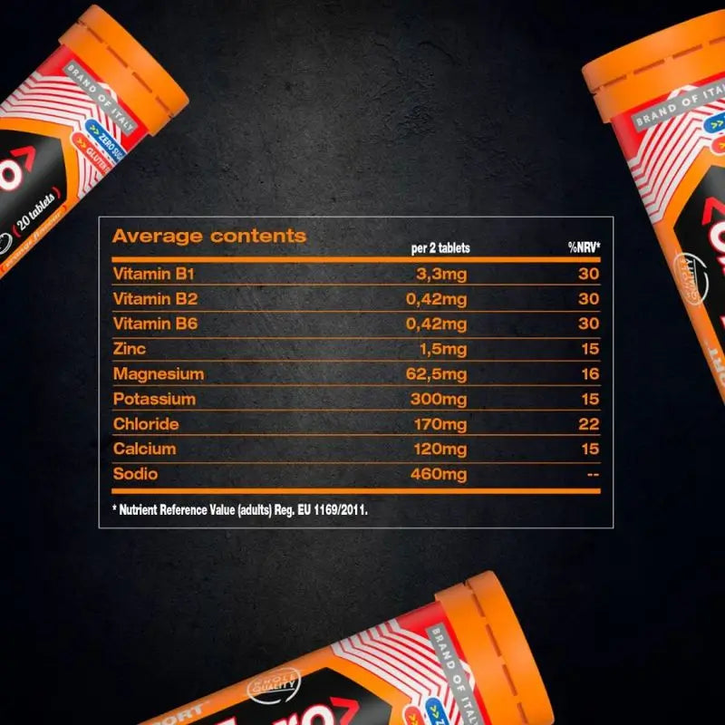 Named Sport Vitamine & Mineralien Isonam Energy Zero Orange , 1 Schachtel mit 18 Röhren x 20 Tabs