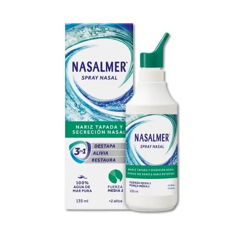 Nasalmer Medium Strength, Tägliche Nasenhygiene und -entlastung, 135 ml Spray