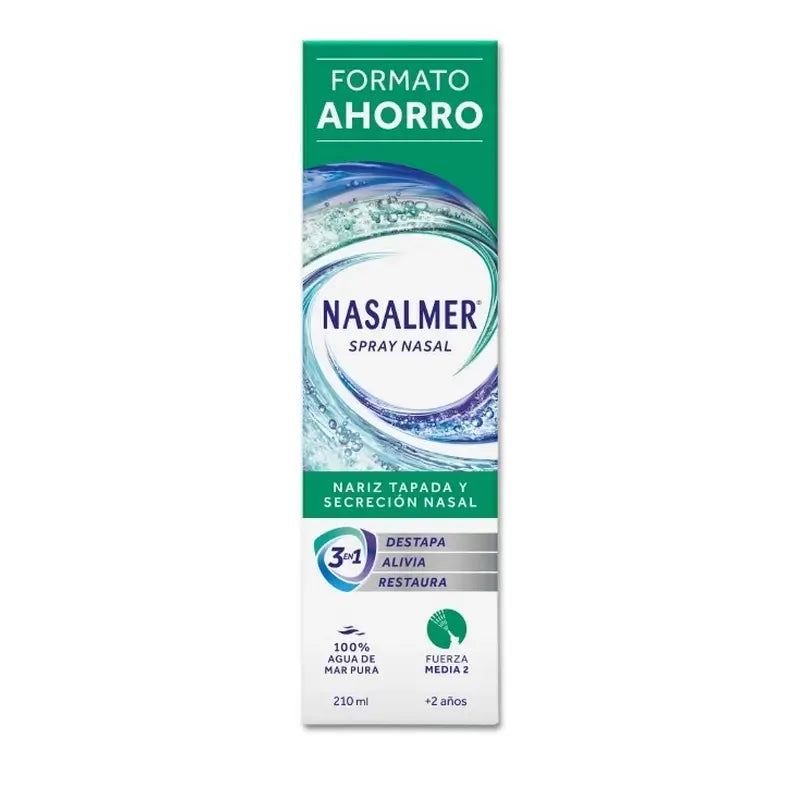 Nasalmer Medium Strength, Tägliche Nasenhygiene und -entlastung, 210 ml Spray
