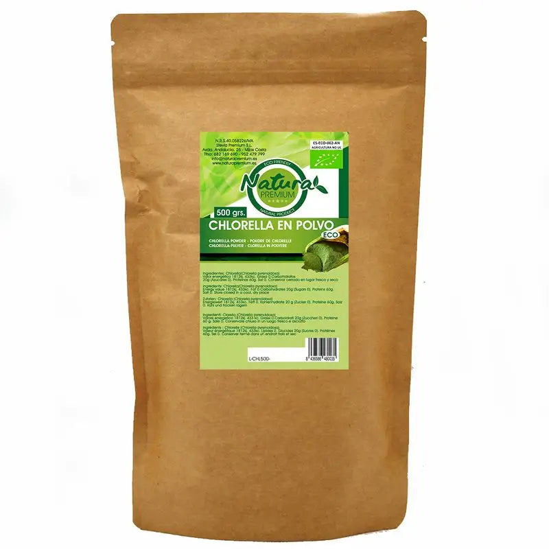 Natura Premium Organic Chlorella Powder , 500 gr