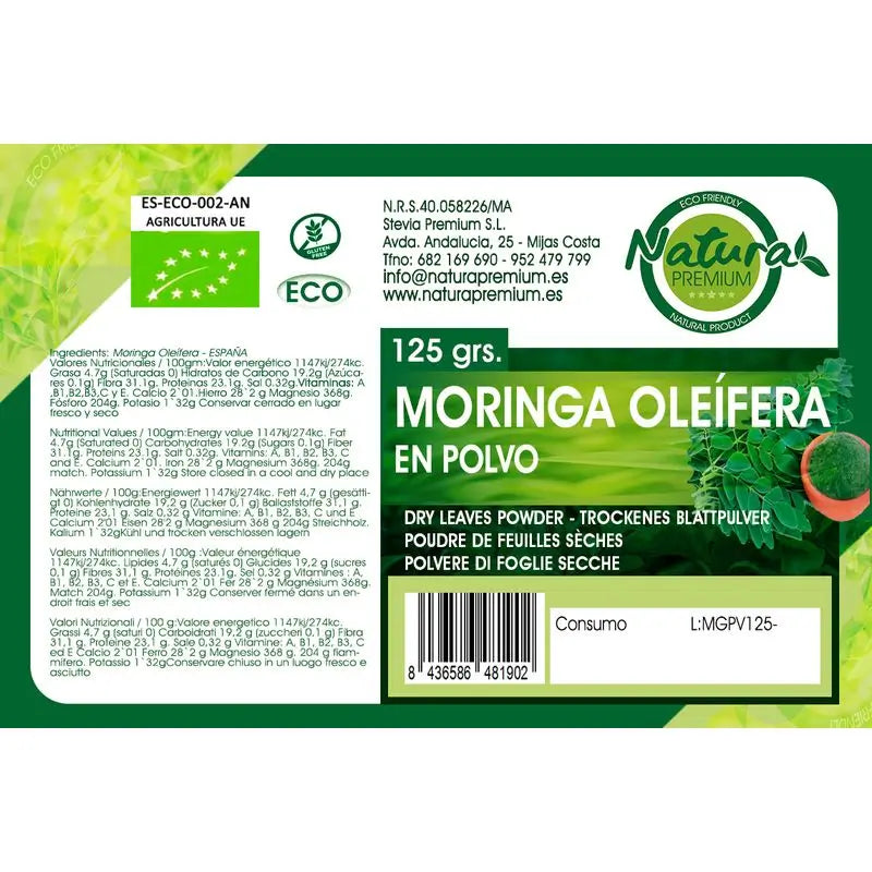 Natura Premium Bio-Moringa-Pulver, 400 g