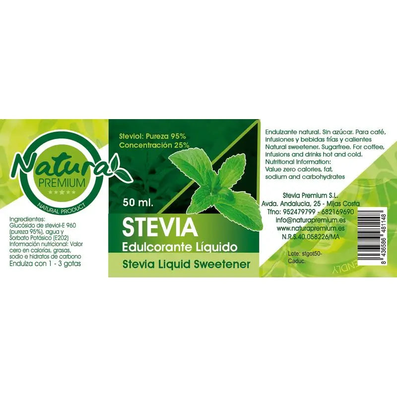 Natura Premium Stevia Flüssigextrakt, 50 ml