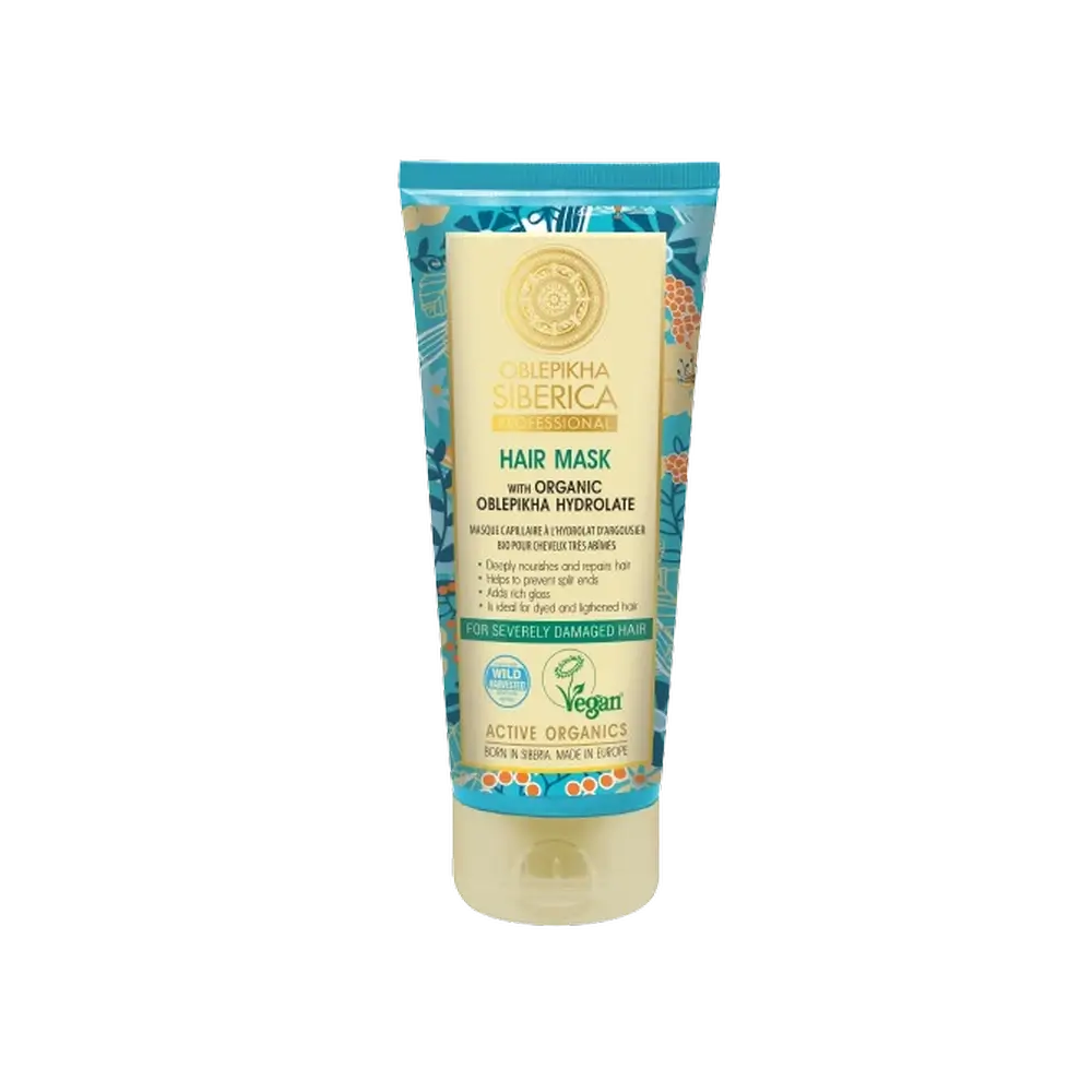 Natura Siberica Haarmaske mit Bio-Sanddorn-Hydrolat für stark geschädigtes Haar, Deep Repair, 200Ml