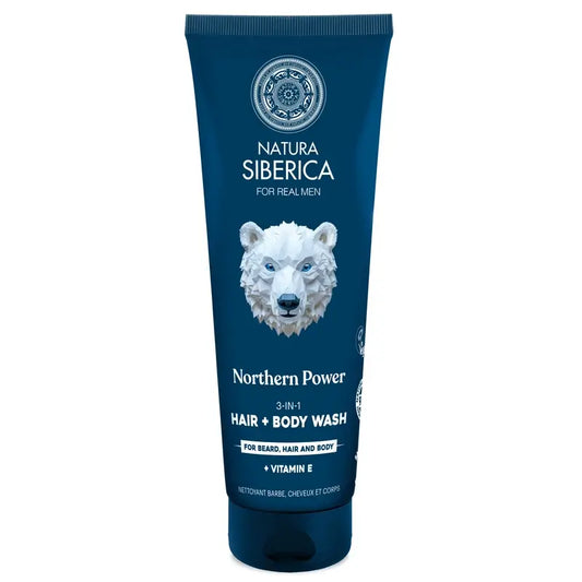 Natura Siberica Männer Wild Arctic. 3 in 1 Haar-, Körper- & Gesichtsgel, 200 ml