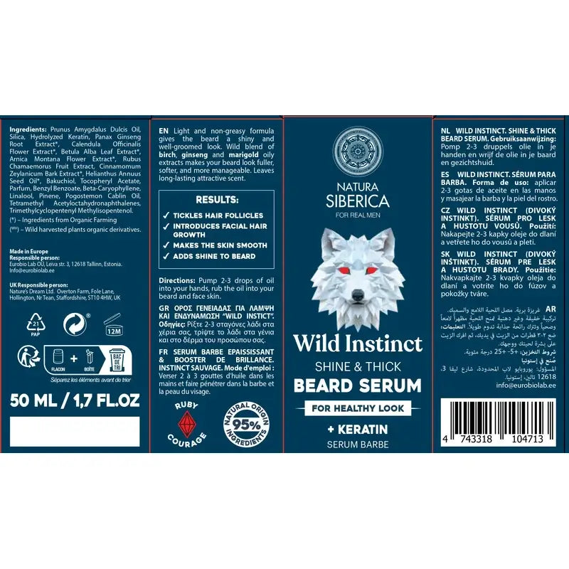 Natura Siberica Männer Wild Arctic. Bart-Serum, 50 ml