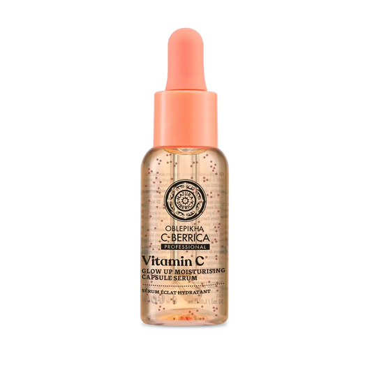 Natura Siberica feuchtigkeitsspendendes Gesichtsserum mit Glow Up Kapseln, 30 ml