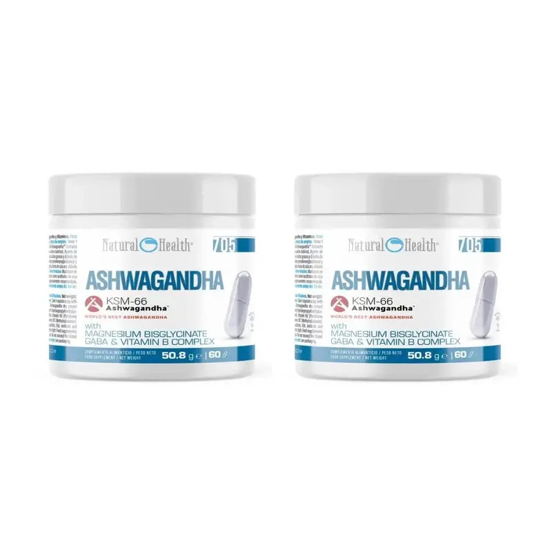 Natürliche Gesundheit Ashwagandha Ksm-66, 2X60 Kapseln
