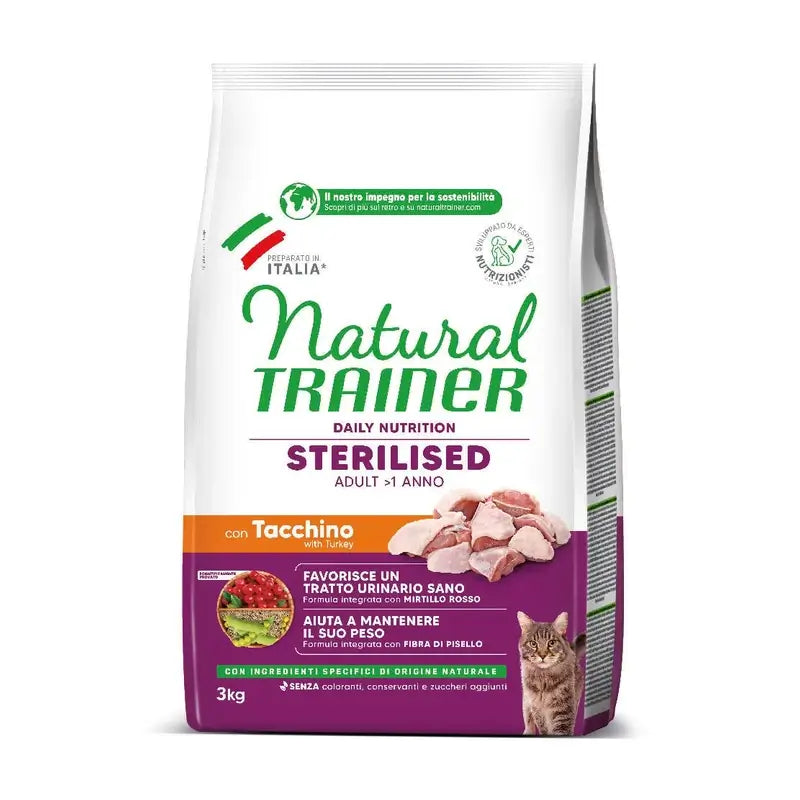 Natural Trainer Feline Adult Sterilisiert 3Kg, Katzenfutter