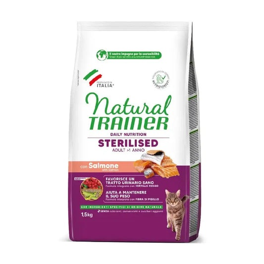 Natural Trainer Feline Adult Sterilised Salmon 1,5Kg, Katzenfutter