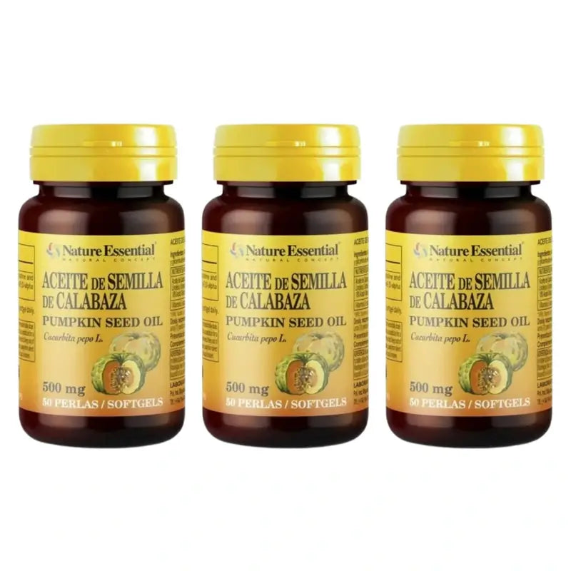 Nature Essential Kürbiskernöl Pack 3 x 50 Perlen