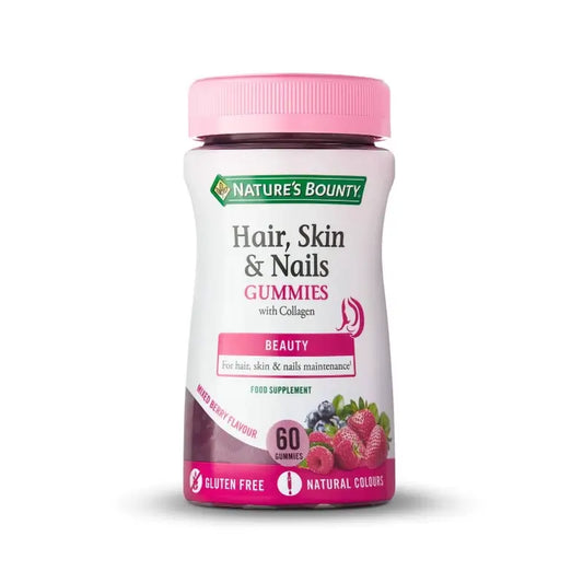 Nature's Bounty Gummies Haare, Haut & Nägel Gummis mit Biotin & Kollagen, 60 Gummis