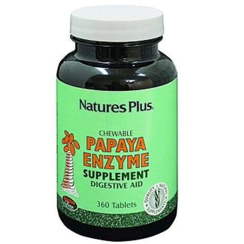 Natures Plus Papaya Enzyme 360Comp.Mast.