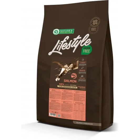 Natures Protection Lifestyle getreidefrei für kastrierte Katzen Lachs Krill, 1,5Kg