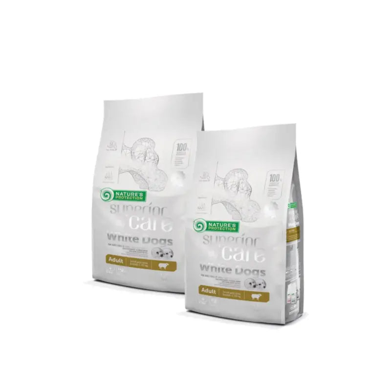 Natures Protection Superior Care White Dogs Hundefutter für kleine und sehr kleine erwachsene Hunde mit Lammfleisch, 2er-Pack à 1,5 kg