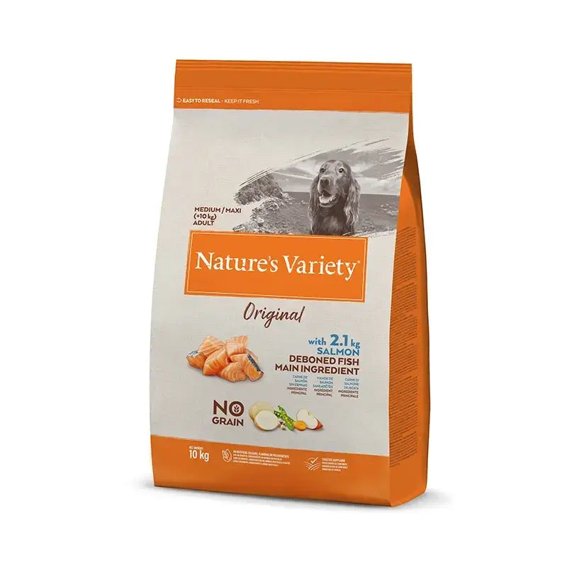 Nature'S Variety Canine Adult Original Med Max Lachs, 10 kg, Hundefutter