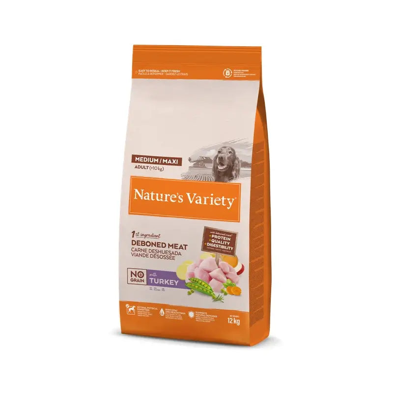 Nature'S Variety Canine Original Adult Nograin Md/Mx Turkey 12Kg, Hundefutter