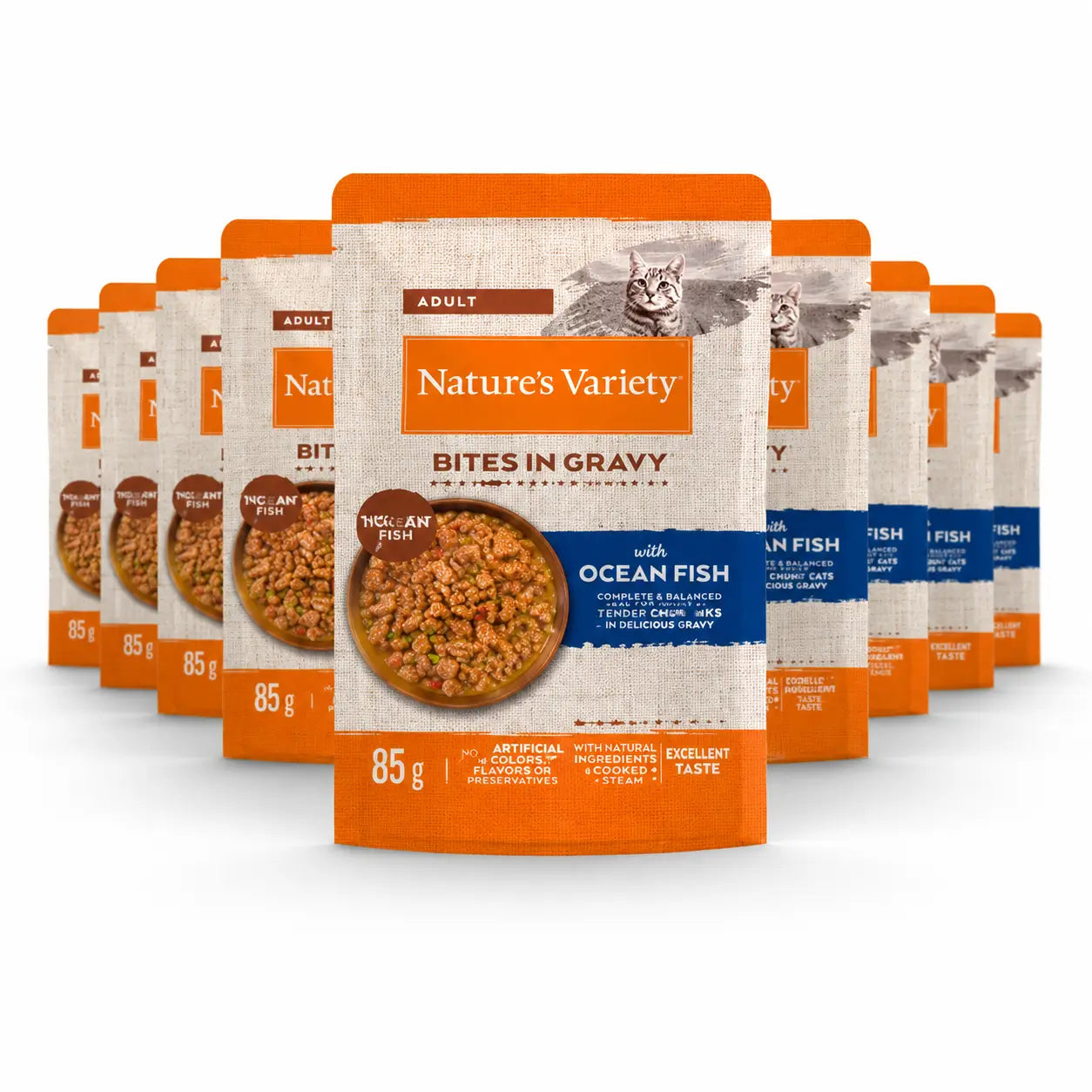 Nature'S Variety Nassfutter für Katzen, mit Fisch, Einzelportionen, 22 x 85 g