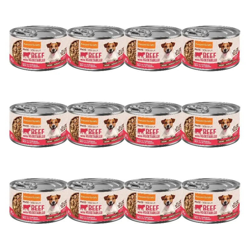 Nature'S Variety Nassfutter für Hunde, Mini, mit Rind, Einzelportionen, 12 x 200 g