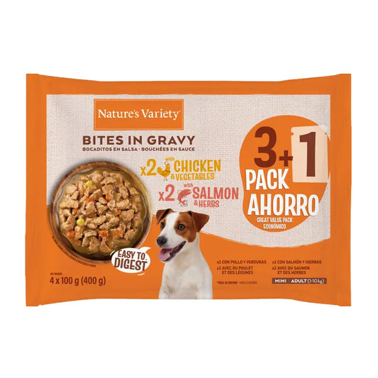 Nature'S Variety Nassfutter für Hunde, Mini, Flowpack, 400 g