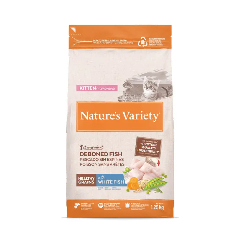 Nature'S Variety Healthy Grain Kitten Katzenfutter für Kätzchen mit Weißfisch, 1,25 kg