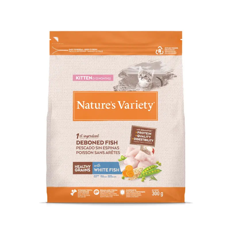 Nature'S Variety Healthy Grain Kitten Katzenfutter für Kätzchen mit Weißfisch, 300 g