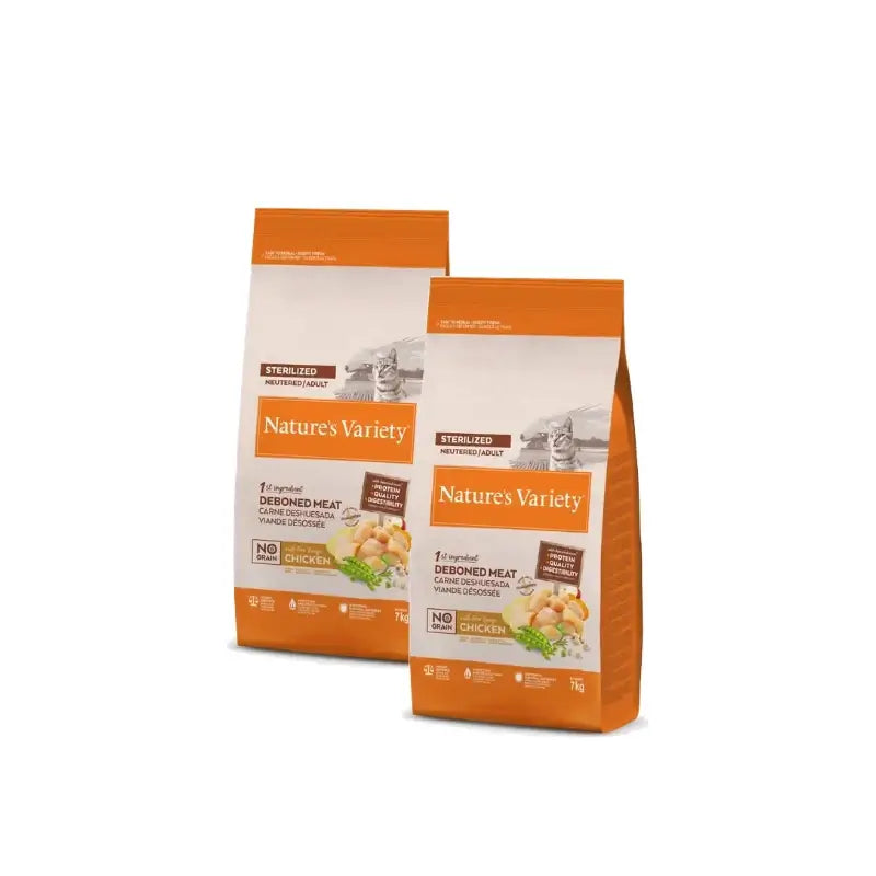 Nature's Variety No Grain Sterilized Katzenfutter mit Huhn 7 kg, 2er-Pack