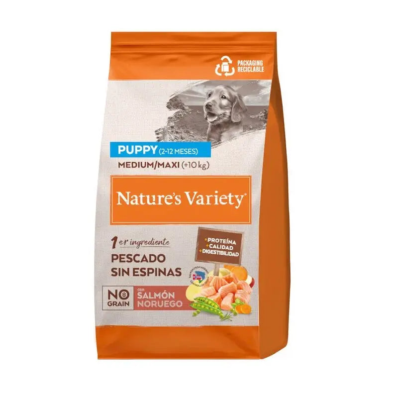 Nature'S Variety Trockenfutter Nv Dog No Grain Puppy Med/Max Lachs, 3 kg