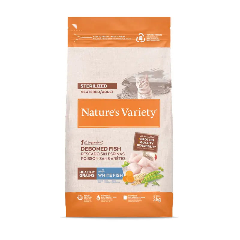 Nature'S Variety Katzenfutter mit Weißfisch, naturbelassen, 3 kg