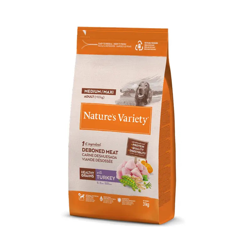 Nature'S Variety Hundefutter, Medium, mit Truthahn, naturbelassen, 3 kg
